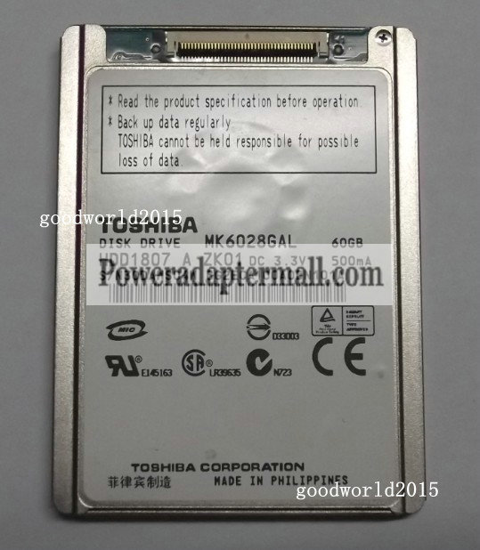 Toshiba MK6028GAL 60GB Disk Drive Internal 4200RPM 1.8"HP 2510p